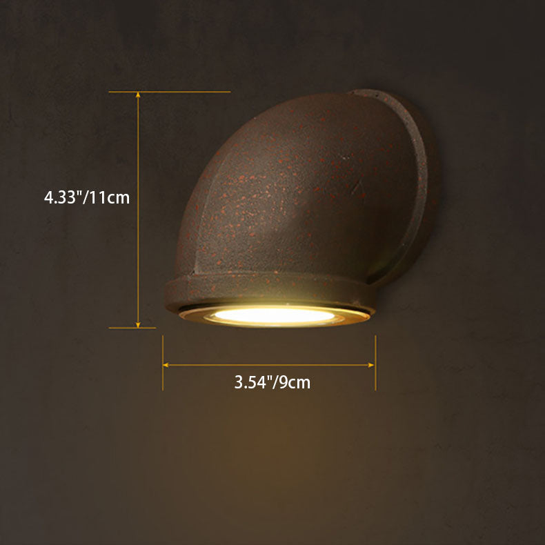 Contemporary Industrial Tubular Iron LED Wall Sconce Lamp For Living Room