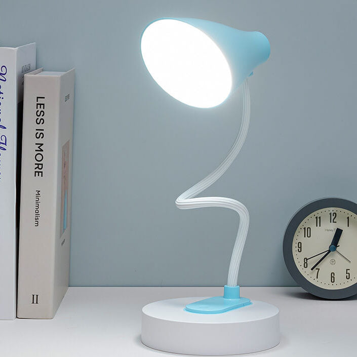 Nordic Modern Kunststoff Runde Faltbare LED USB Tischlampe 
