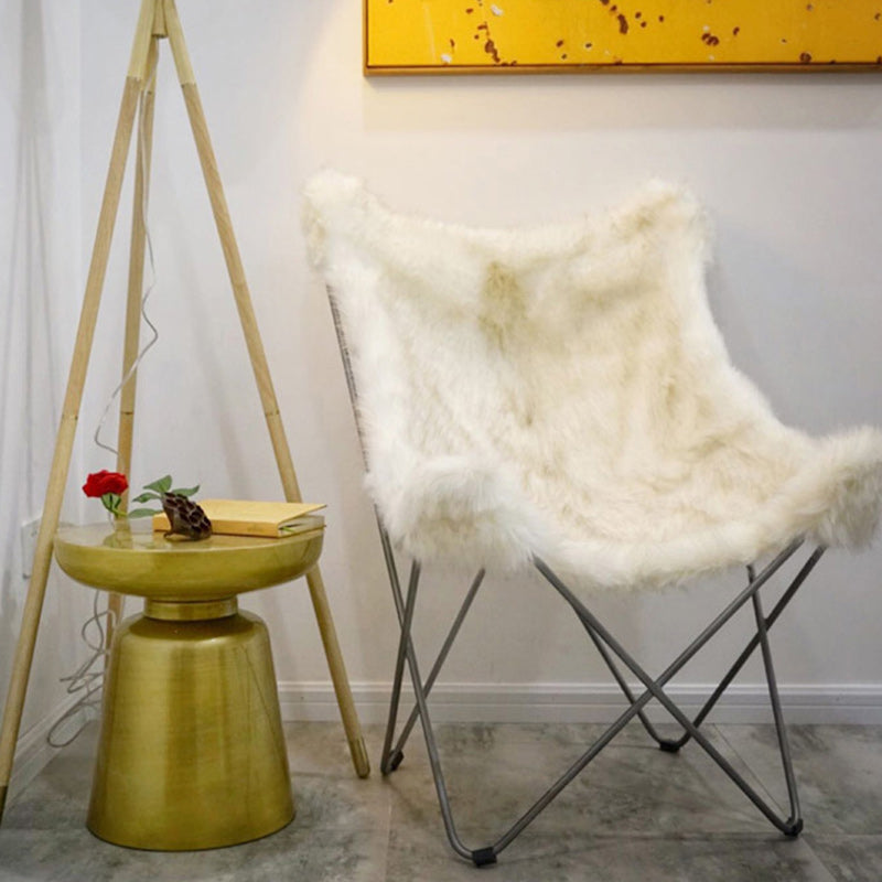 Zeitgenössischer skandinavischer runder Scheibensäulen-Fiberglas-Beistelltisch 1-stöckig für Wohnzimmer 
