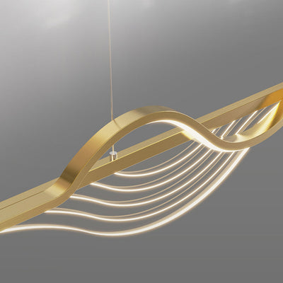 Moderne minimalistische lange Schmetterling Silikon Hardware Acryl LED Insel Licht Kronleuchter für Wohnzimmer 