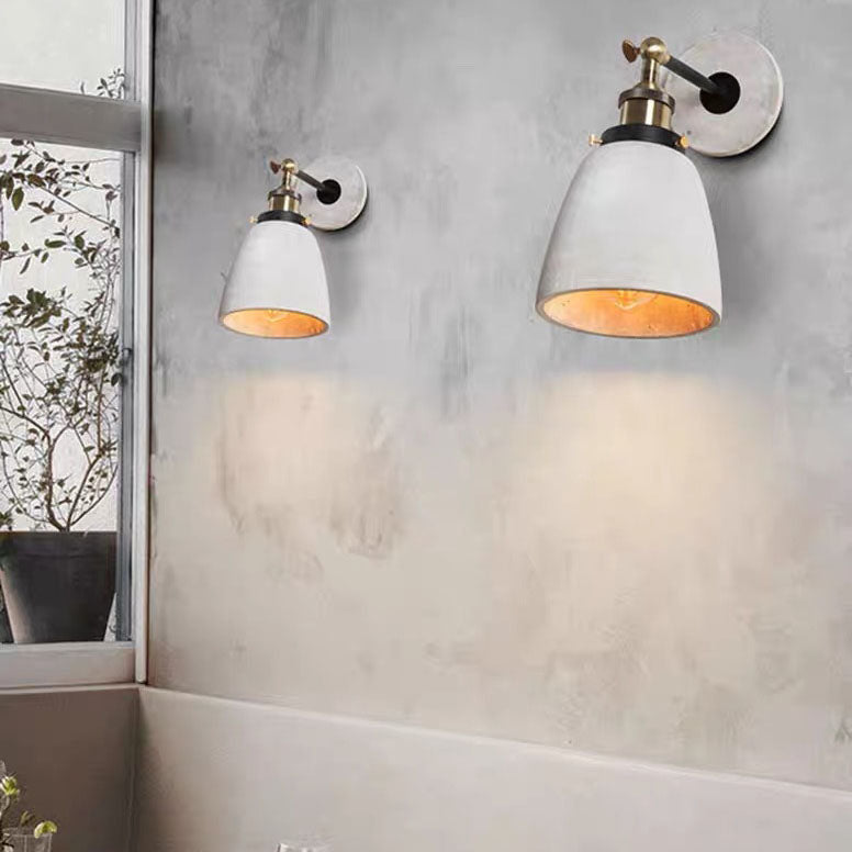 Applique murale contemporaine en aluminium évasé rond industriel avec 1 lumière pour salon 