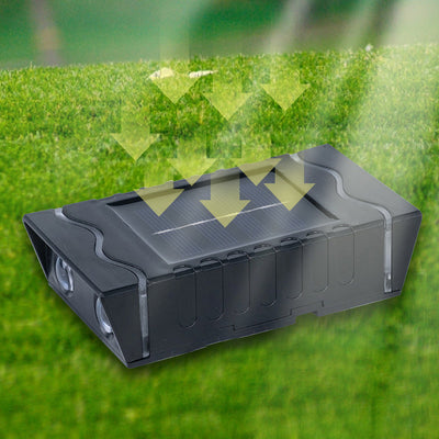 Traditionelle Bauernhaus wasserdichte Solar ABS PS Quader LED Wandleuchte Lampe für Garten 