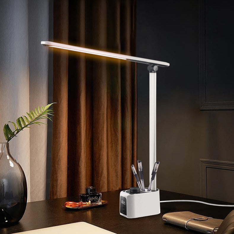 Lampe de table LED en aluminium ABS long USB pliable de simplicité moderne pour chambre 