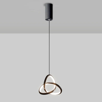 Moderne Nordic Aluminium Eisen Silica Geometrische Verflochten Ring LED Pendelleuchte Für 