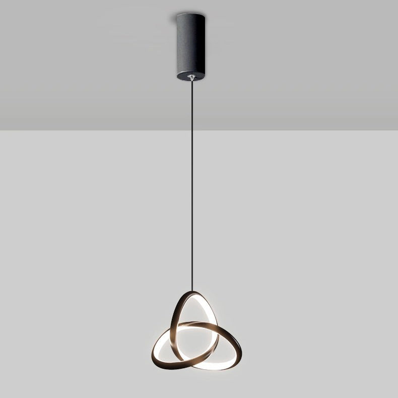 Moderne Nordic Aluminium Eisen Silica Geometrische Verflochten Ring LED Pendelleuchte Für 