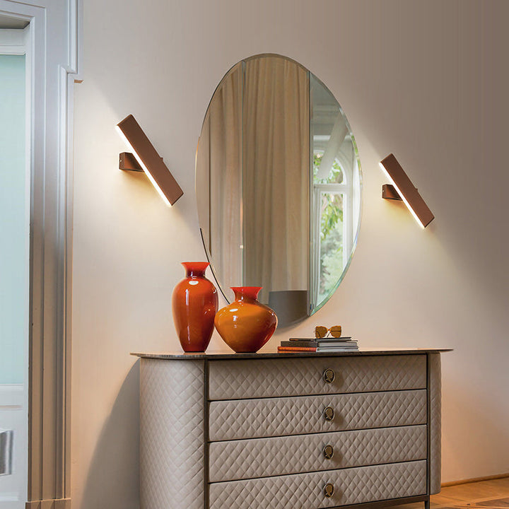 Applique murale LED en fer cuboïde acrylique minimaliste moderne pour chambre 