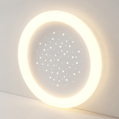 Moderne minimalistische runde volle Stern Eisen Acryl LED Unterputz Deckenleuchte für Schlafzimmer 