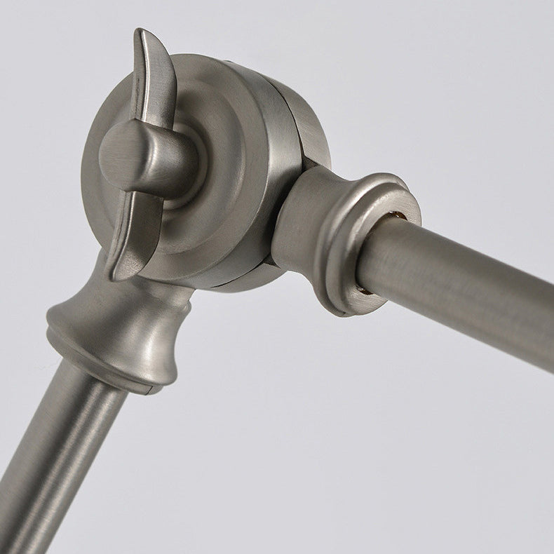 Simplicidad Moderna Pantalla de Metal en Forma de Semi-Cono con Brazo Basculante Retráctil Varilla Larga Lámpara Aplique de Pared de 1 Luz para Sala de Estar 