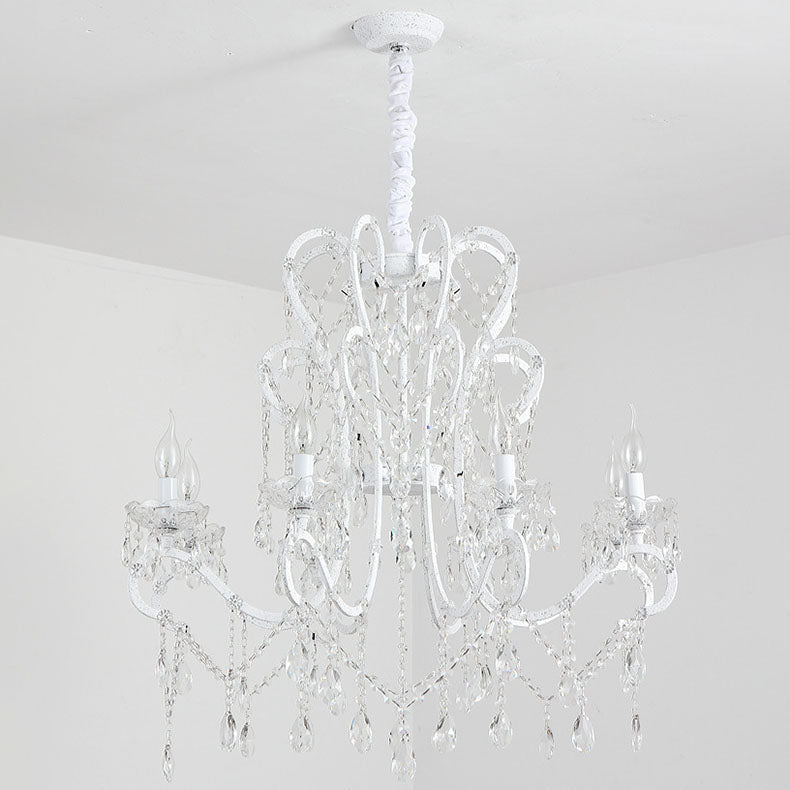 Moderne minimalistische Zweig Kerzenständer Kristall Eisen Glas 4/6/8 Licht Kronleuchter für Wohnzimmer 