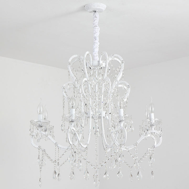 Moderne minimalistische Zweig Kerzenständer Kristall Eisen Glas 4/6/8 Licht Kronleuchter für Wohnzimmer 