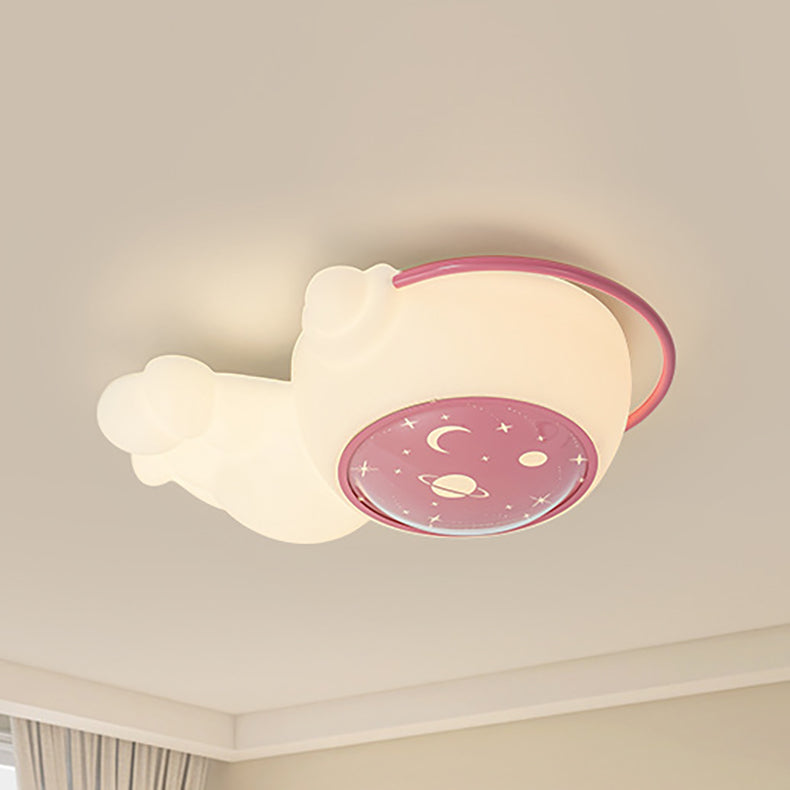 Luz de techo LED de montaje empotrado de hierro plástico redondo de estrella de dibujos animados creativa contemporánea para dormitorio 