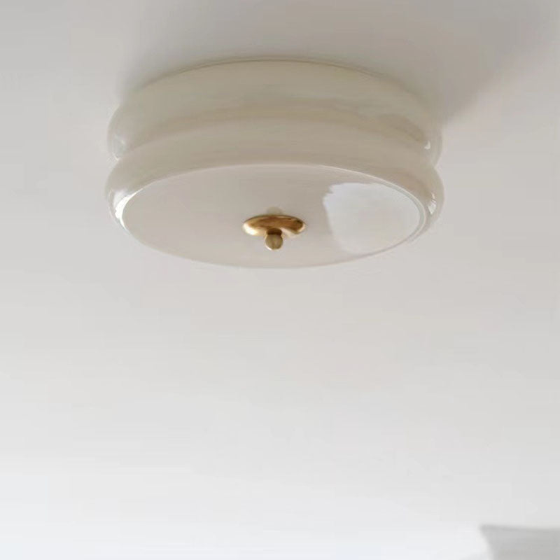 Luz de techo LED empotrada redonda de hierro y vidrio minimalista moderna para sala de estar 