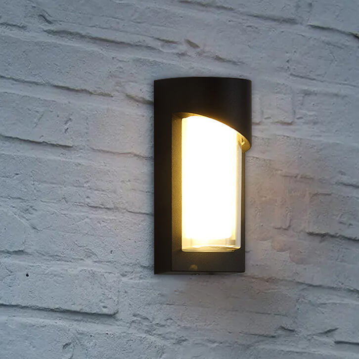 Modern Outdoor Semi-Cylindrical Line Design Aluminum LED Wall Sconce Lamp