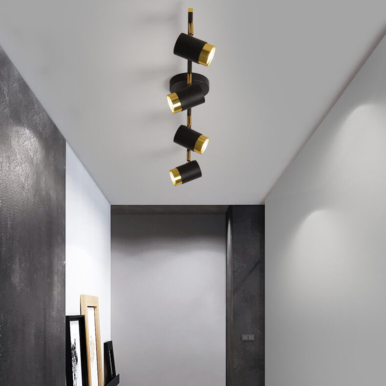 Moderne kreative Acryl-Track-Spotlight LED-Deckenleuchte mit halb bündigem Einbau 