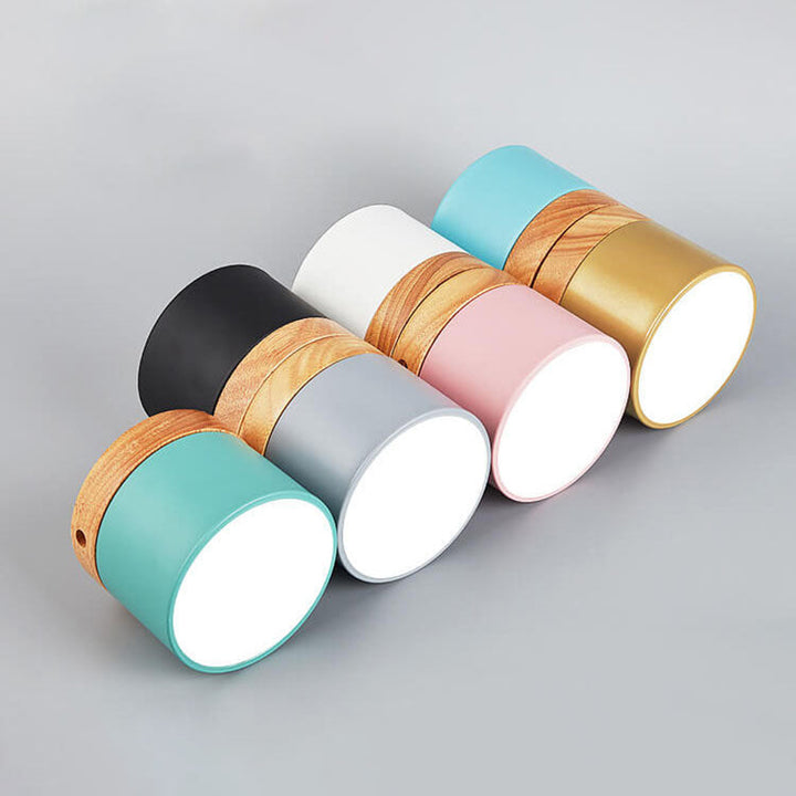 Skandinavische Macaroon Volltonfarbe LED Deckenleuchte Log 