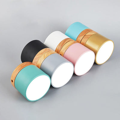 Lumière de plafond LED encastrée de couleur unie Macaron scandinave 