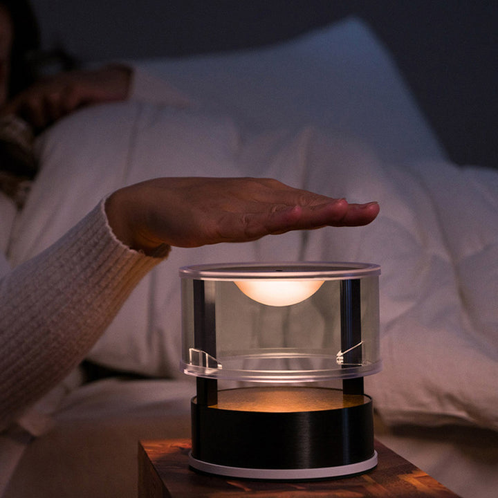 Modern Simplicity PMMA PC Stainless Steel Aluminum Cylinder LED Table Lamp For Bedside