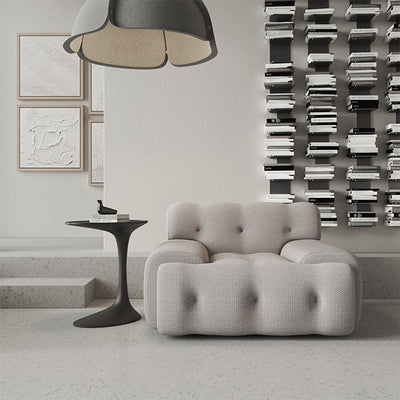 Moderner minimalistischer ovaler Massivholz-Beistelltisch für das Wohnzimmer 