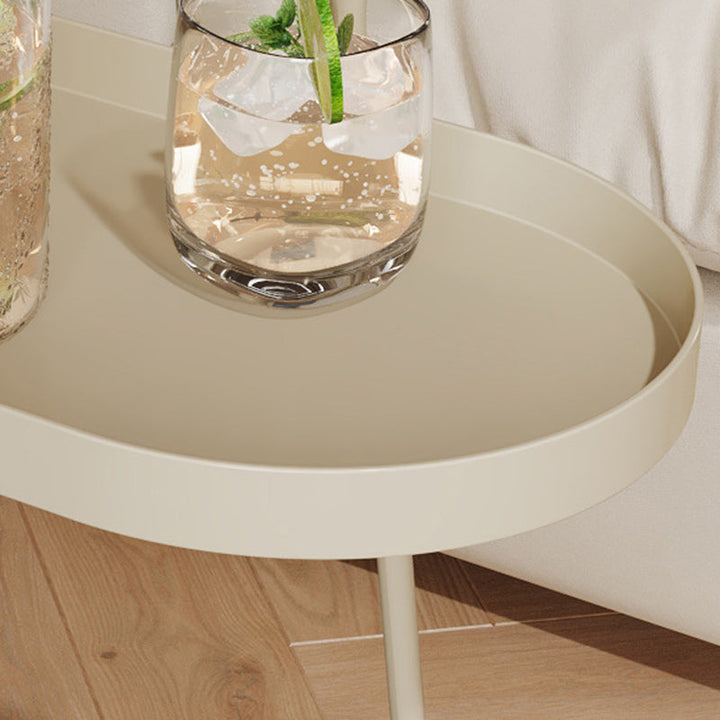Moderner minimalistischer langer ovaler Eisen-Entfernungstisch, 2-stufig für das Wohnzimmer 