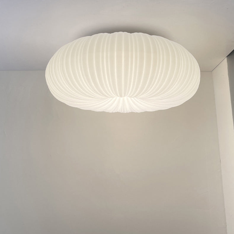 Moderne unbedeutende Deckenleuchte der PE-Kürbis-Schatten-Hardware-LED zur bündigen Einfassung für Wohnzimmer 