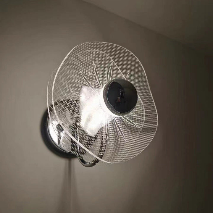 Applique murale LED en acrylique nordique contemporain avec abat-jour floral en matériel pour chambre 