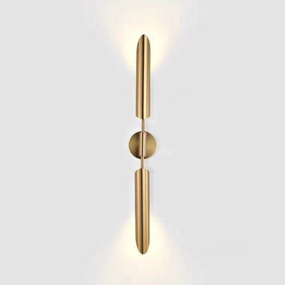 Modern Luxury Gold Iron Lampshade Cylinder 1/2-Light Wall Sconce Lamp