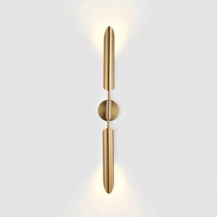 Modern Luxury Gold Iron Lampshade Cylinder 1/2-Light Wall Sconce Lamp