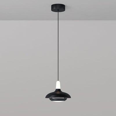 ضوء قلادة LED من الألومنيوم والحديد بتصميم قبة دائرية حديثة بسيطة لغرفة النوم 