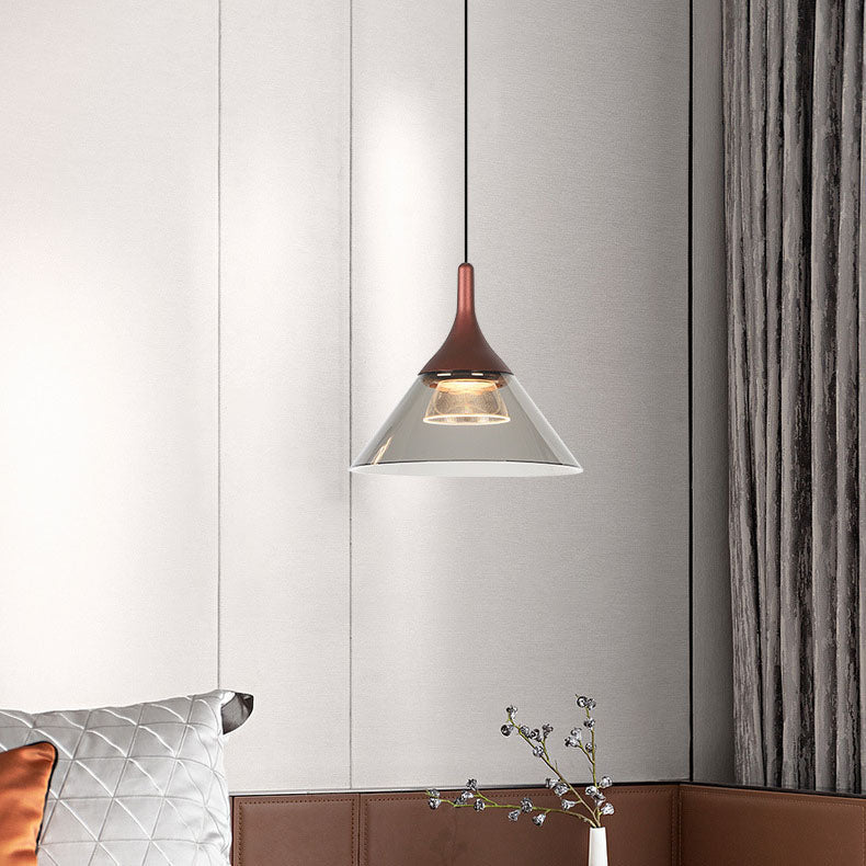 Suspension LED en acrylique et aluminium de forme coupe minimaliste moderne pour salle à manger 