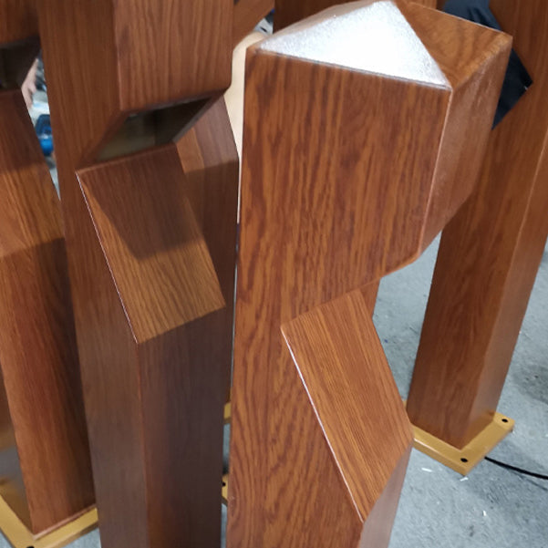 Luz LED para paisaje de columna irregular de aluminio y acero impermeable chino tradicional para jardín 