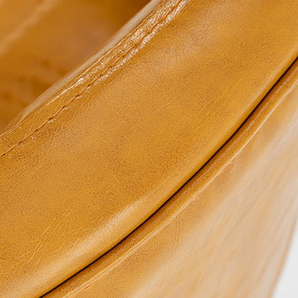 Moderner minimalistischer quadratischer Holz-Leder-Schaum-Barhocker mit vier Beinen und Rückenlehne für das Esszimmer 