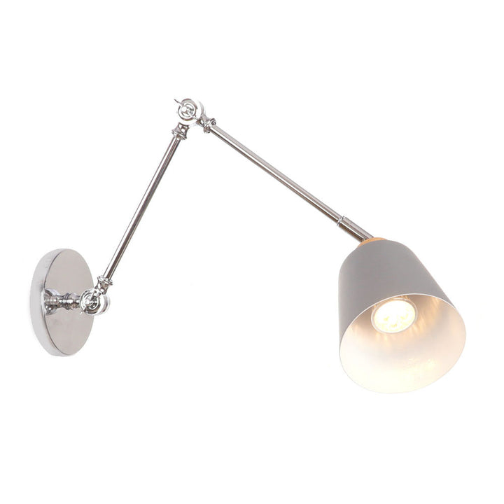 Lampe Applique Murale Moderne Minimaliste Cylindre Rétractable Fer Zinc Bois 1 Lumière Pour Chambre 