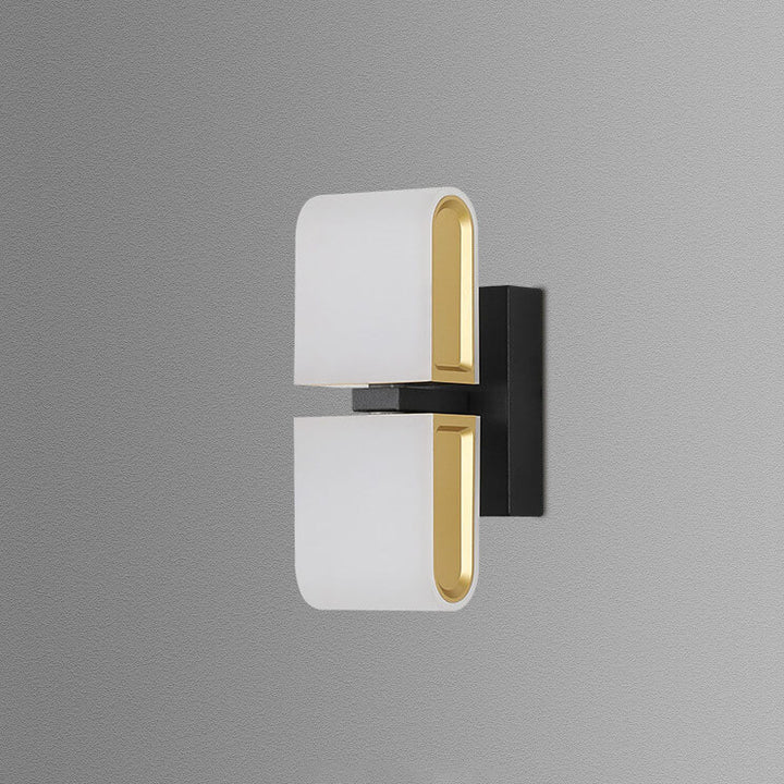 Moderne minimalistische runde LED-Wandleuchte aus Zinklegierung, drehbar 