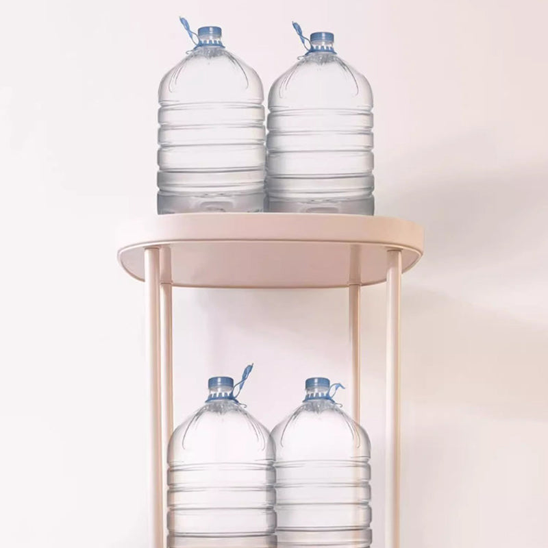 Mesa Auxiliar Escandinava Contemporánea Cuadrada de Acero al Carbono PP de 2 Niveles Movible para Dormitorio 