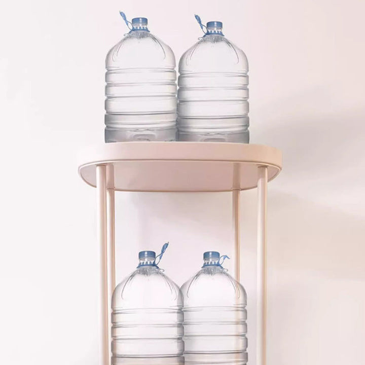 Mesa Auxiliar Escandinava Contemporánea Cuadrada de Acero al Carbono PP de 2 Niveles Movible para Dormitorio 