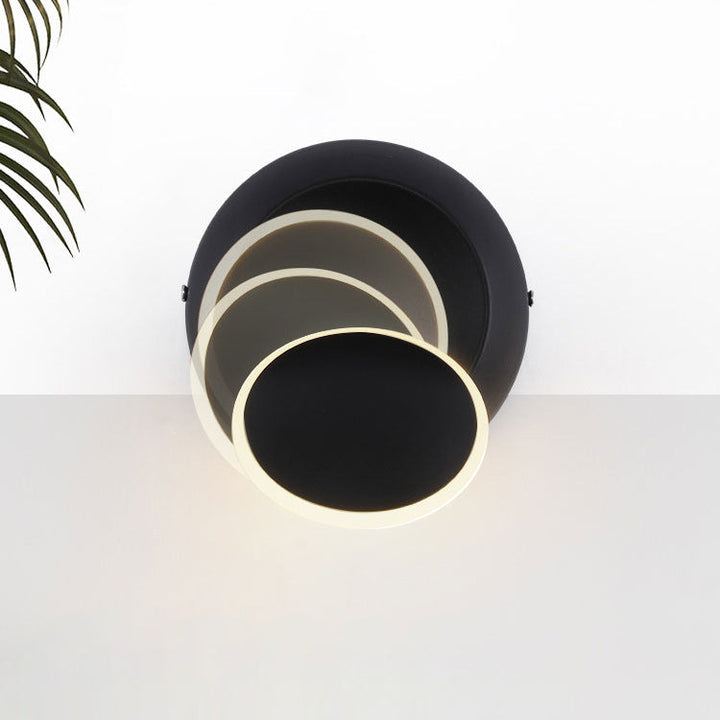 Moderne unbedeutende runde drehbare Aluminium-PC-LED-Wandleuchterlampe für Schlafzimmer