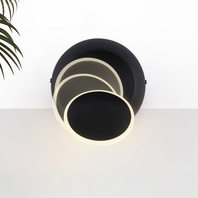 Moderne unbedeutende runde drehbare Aluminium-PC-LED-Wandleuchterlampe für Schlafzimmer