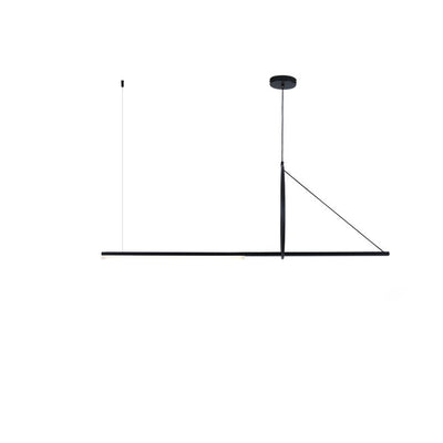 Moderne minimalistische lange Streifen Aluminium Acryl LED Insel Licht Pendelleuchte für Wohnzimmer 