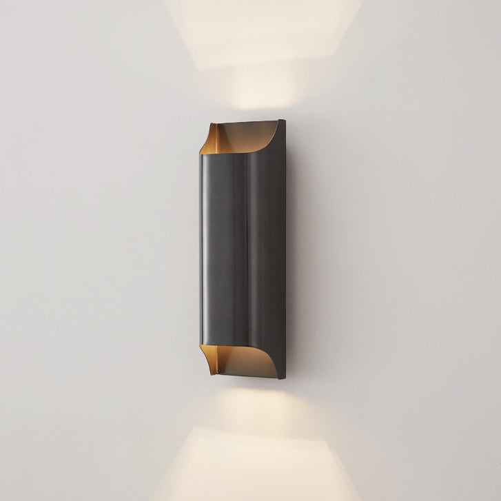 Contemporary Simplicity Full Copper Column 2-Light Wall Sconce Lamp For Living Room