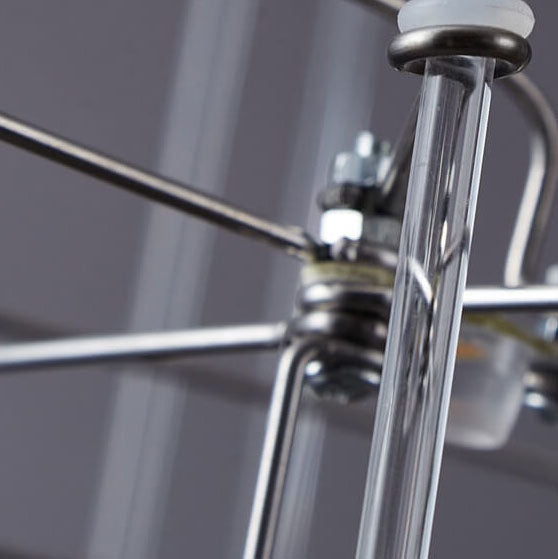 Moderne Luxus Runde Pole Edelstahl LED Kronleuchter Für Wohnzimmer 
