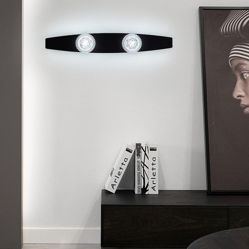 مصباح حائط LED من الألومنيوم والسيليكون بتصميم حديث بسيط لموجة طويلة لغرفة المعيشة 