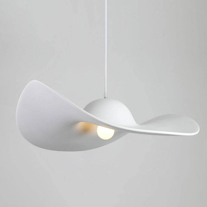 Contemporary Nordic Hat Design Resin 1-Light Pendant Light For Living Room