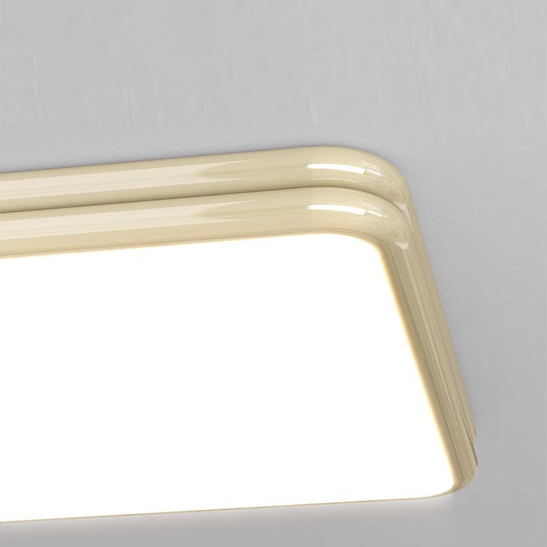 Plafonnier LED moderne minimaliste carré rectangulaire à double couche en fer et acrylique pour chambre 