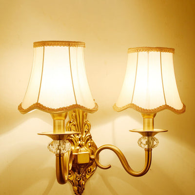 Moderne Luxus Hardware Stoff 1/2-Licht Wandleuchte Lampe für Wohnzimmer 