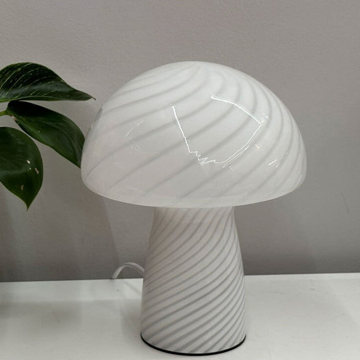 Modern Minimalist Mushroom Glass 1-Light Table Lamp