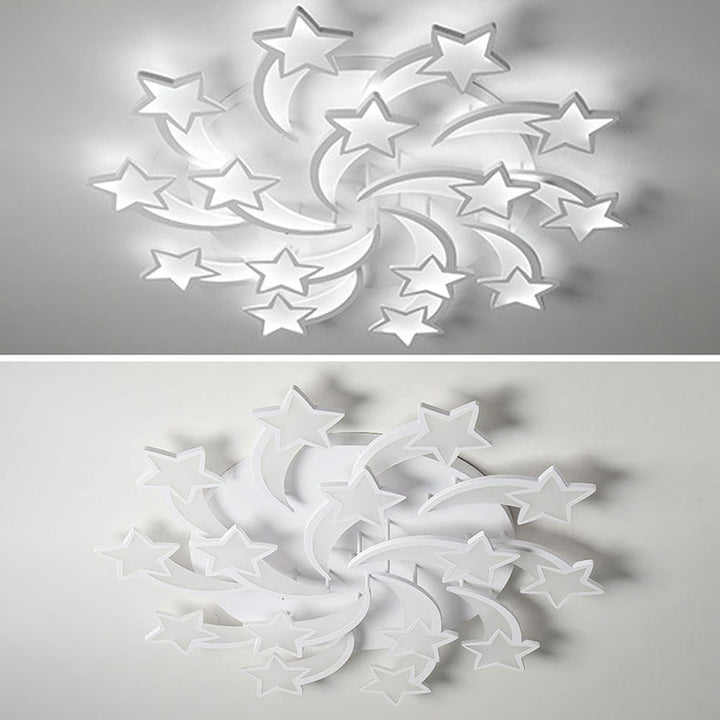Plafonnier LED semi-encastré en acrylique avec matériel étoile minimaliste moderne pour salon 