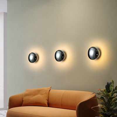 Modern Minimalist Spherical Electroplated Aluminum LED Wall Sconce Lamp