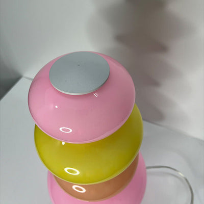 Lámpara de mesa LED de brochetas de calabaza de caramelo arcoíris creativo Macaron 