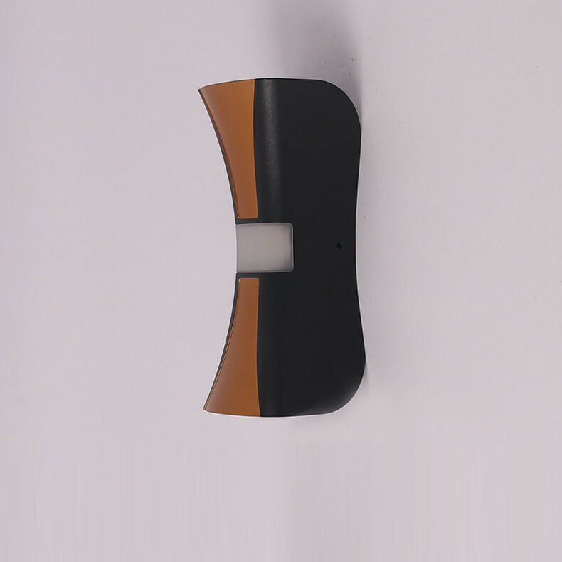 Modern Minimalist Rolled Edges Column Aluminum Waterproof LED Wall Sconce Lamp For Outdoor