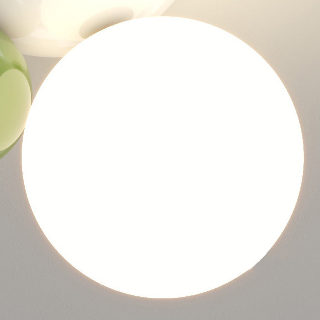 Lampe murale à une lumière en fer et plastique sphérique minimaliste moderne pour chambre 